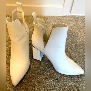 Women’s White Ankle Boot